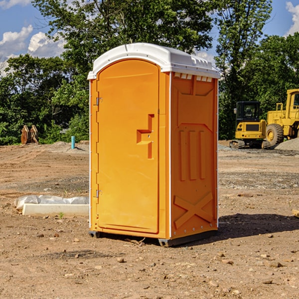 can i customize the exterior of the portable restrooms with my event logo or branding in Alpena